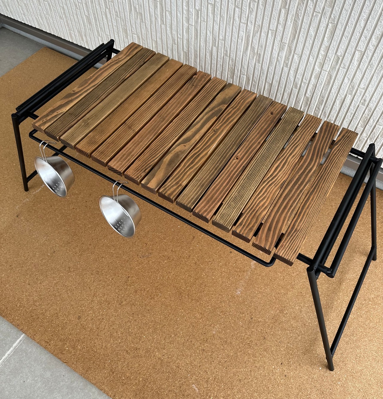 ジャコビーン色 アイアンテーブル igtテーブル フラットバーナー 