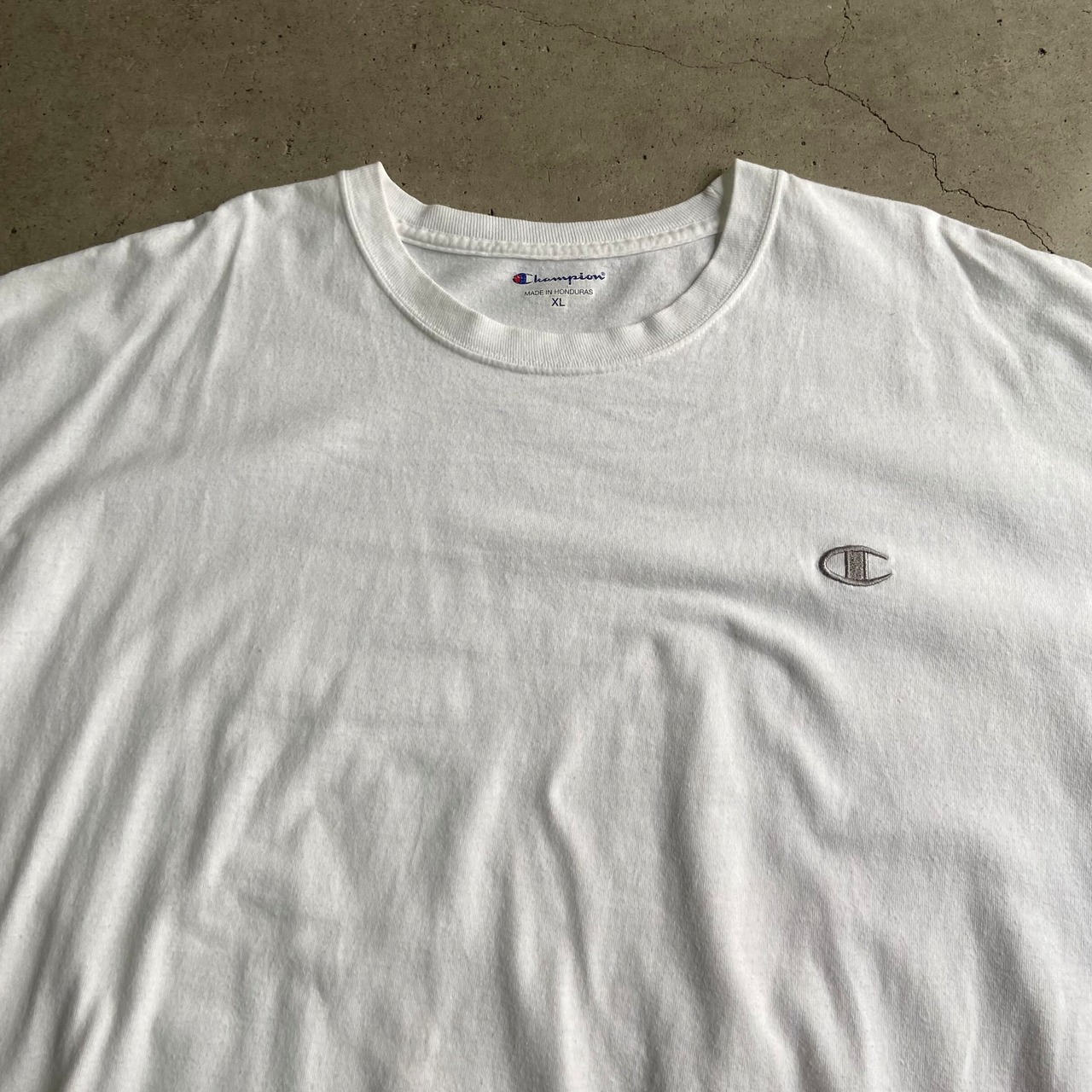 Champion チャンピオン ワンポイントロゴ刺繍 Tシャツ メンズXL 古着