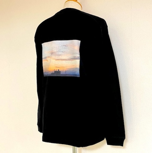 Sunset Back Print Big Size Cut & Sewn　Black