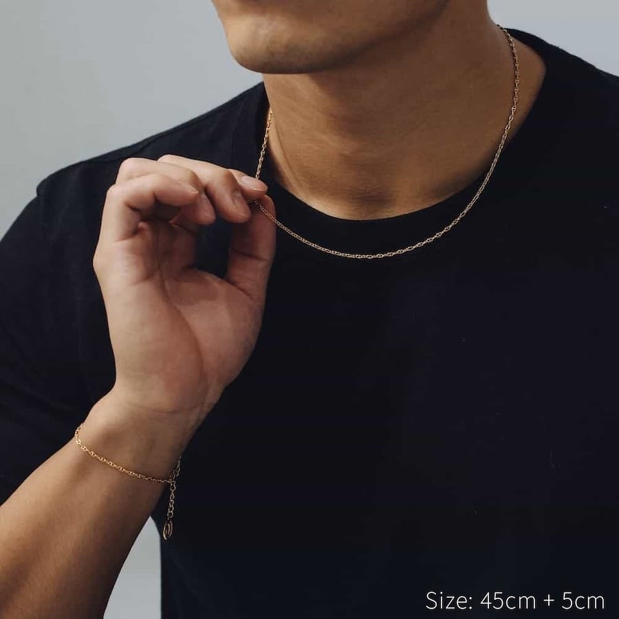 ゴールド アンカー チェーン ネックレス #n83 fine anchor chain necklace (gold) #n83 | garcia