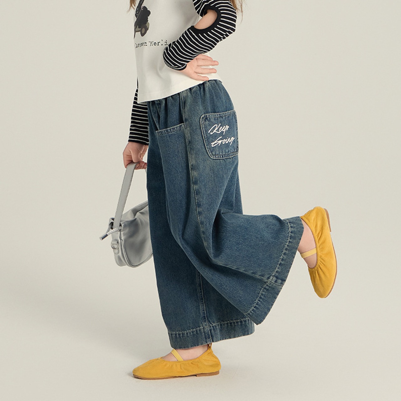 秋ネコシャツジンズ