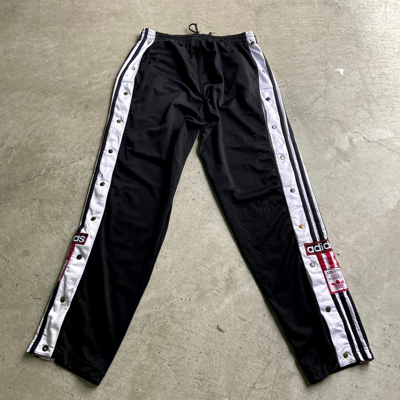 90年代 ヴィンテージ adidas アディダス サイドスナップボタン ライン 