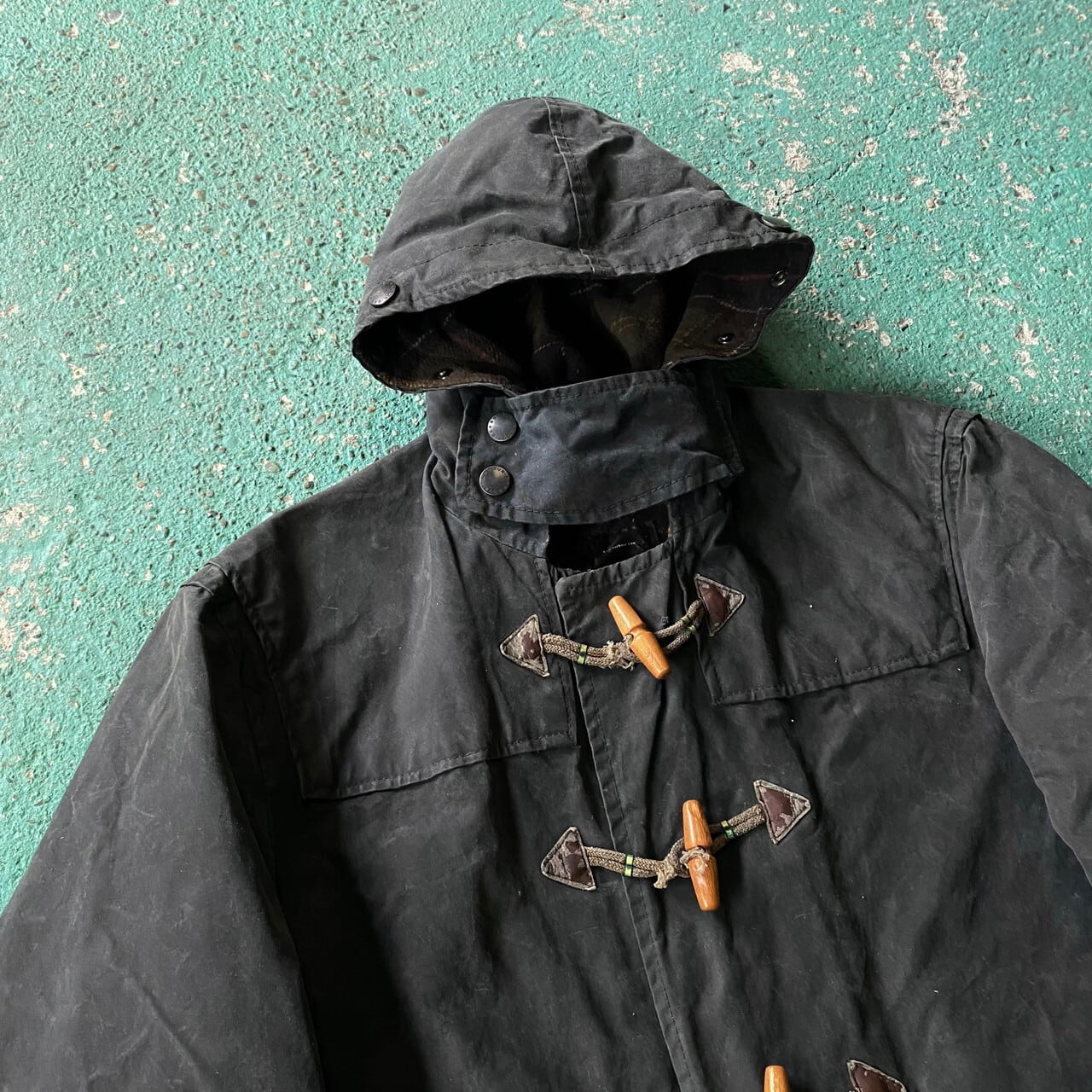 Barbour バブアー ダッフルコート S 緑 【古着】-