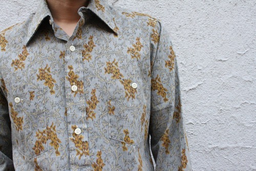 80s INTREPID multi pattern   L/S shirt