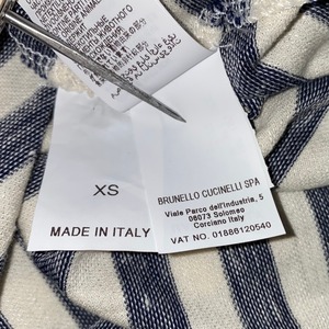 BRUNELLO CUCINELLI cotton × linen border polo shirt
