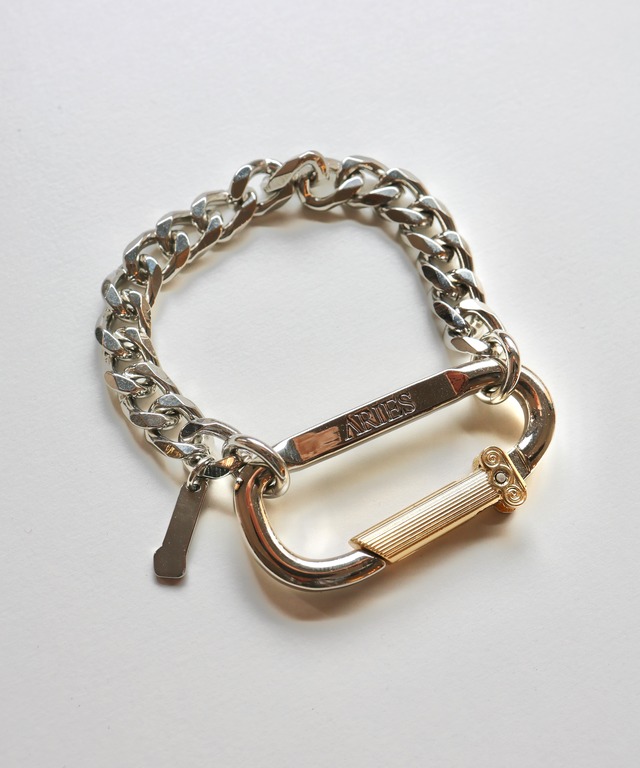 ARIES / AR90264.05 MINI CARABINER CHAIN BRACELET (SILVER)