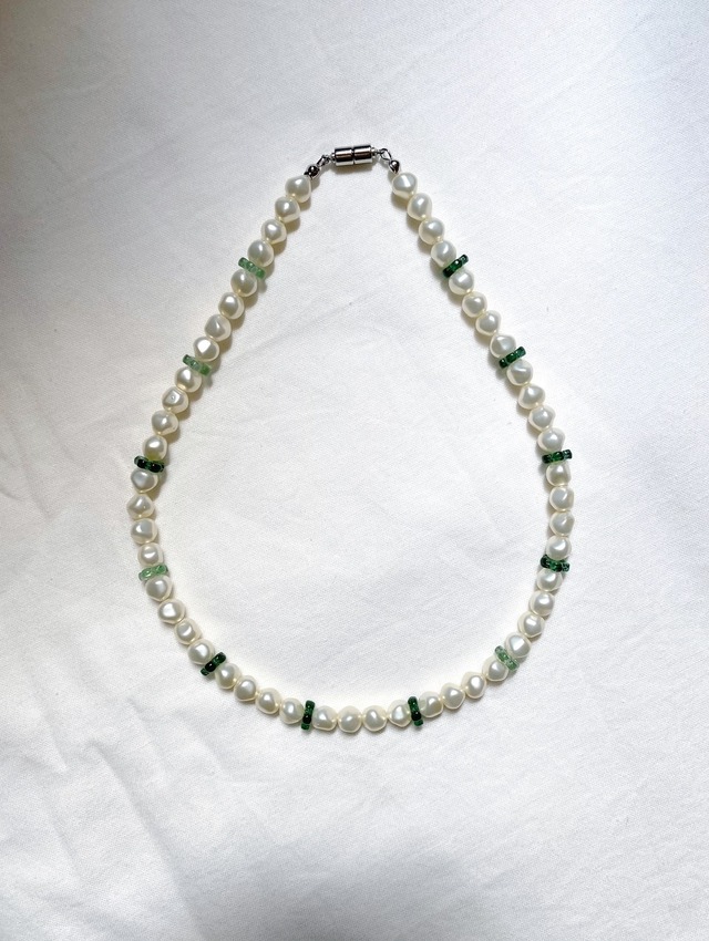 Vintage pra parle necklace / GREEN