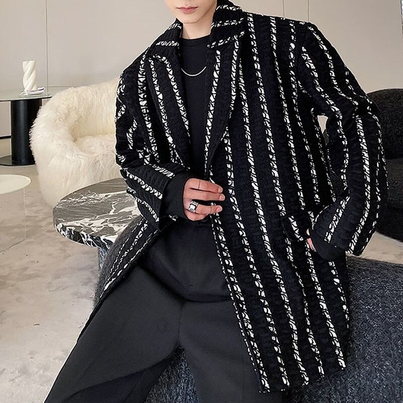 シングルブレスト ストライプ カジュアルジャケット LB0320