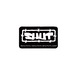 SHUT BARB LOGO STICKER BLACK