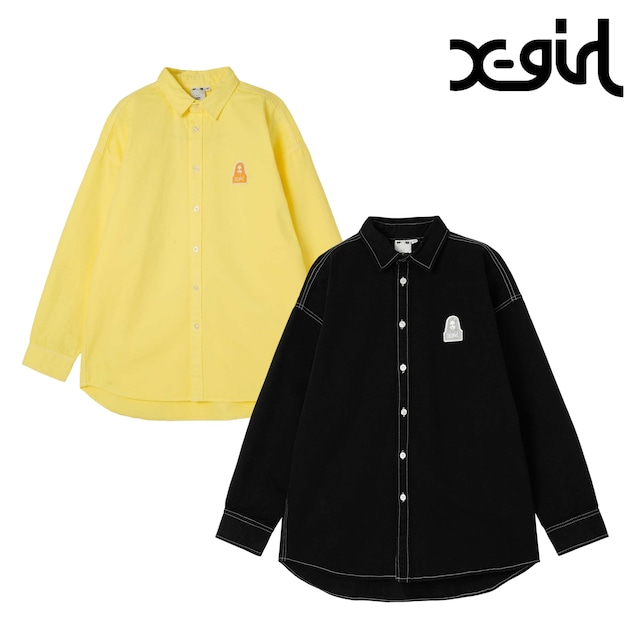 【X-girl】FACE EMBROIDERY SHIRT
