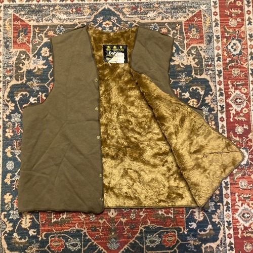 90s Barbour Liner Vest バブアー ライナーベスト ヴィンテージ 英国 王室 C46 117CM イングランド製 3ワラント A297 L リバーシブル 80s