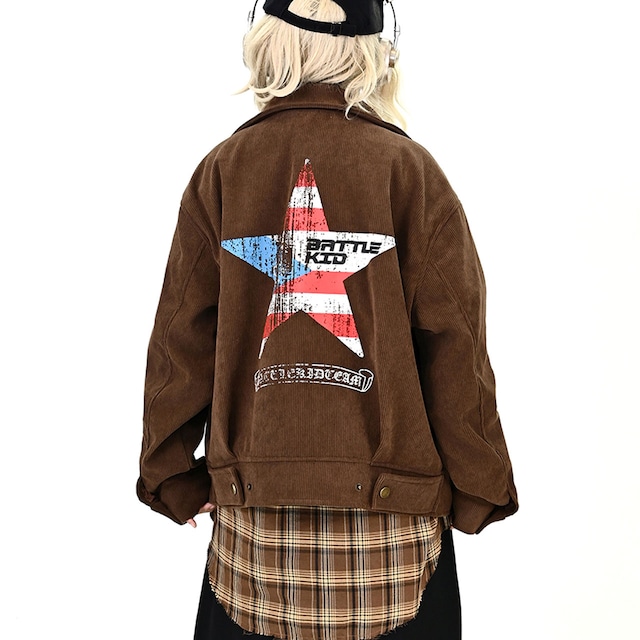 スターグラフィックバックプリントジャケット 2col R00992