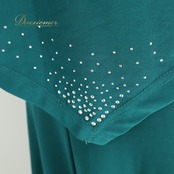 社交ダンス 衣装 prima boutique プリマブティック ツーピース レッスンウェア グリーン系 緑 スタンダード セットアップ 上下セット トップス スカート きれいめ 上品 気品 エレガント かわいい 大人っぽい 華やか ダンスパーティー ステージ衣装 舞台衣装 発表会 2点セット 緑系 ラインストーン レディース 女性 標準 セミフォーマル スタンダード用 演奏会 ダンス服 伸縮性 なし 胸パッドなし 肩パッドなし ポリエステル