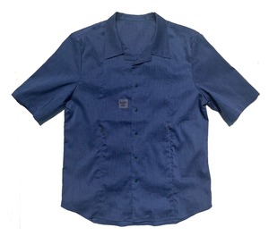 BUDO(ブドー) SNAP LINEN SHIRTS blue