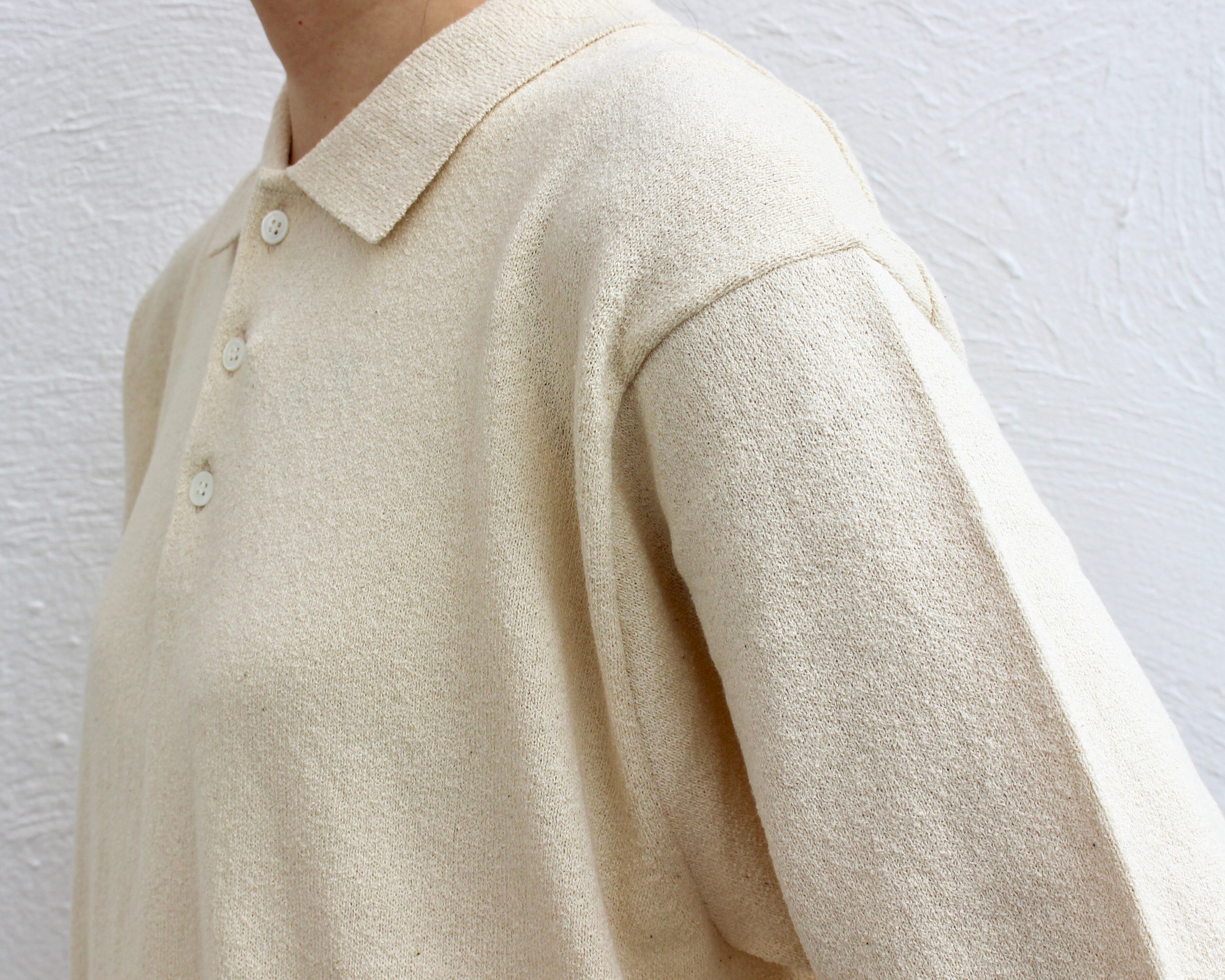 ATON/half sleeve polo sweater | Coffee Restaurant & Boutique mari