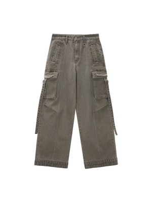 [MATIN KIM] COLOR DYING CARGO PANTS IN GREY