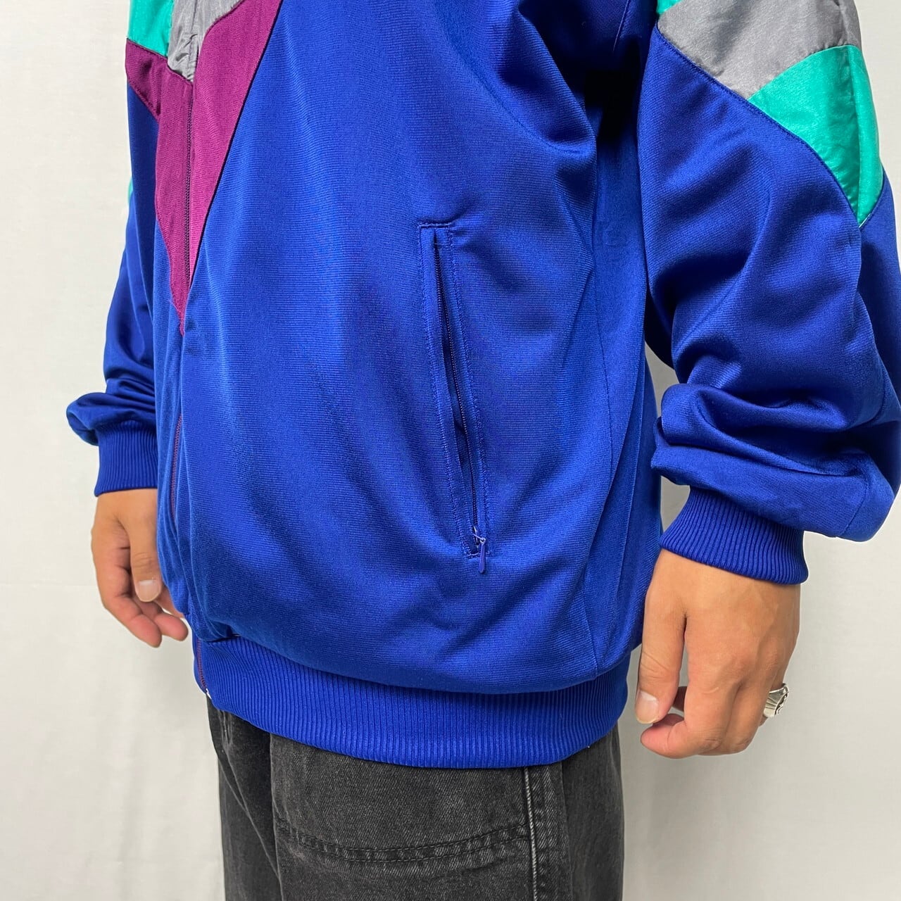 80年代 adidas アディダス ナイロン×ジャージ トラックジャケット 