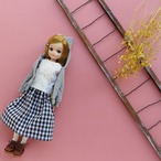 【3点セット】パーカーコーデ(黒チェック)リカちゃん