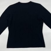 カシミヤ100% CASTLEBERRY キャッスルベリー バラデザイン ニット セーター 9R/ブラック レディース