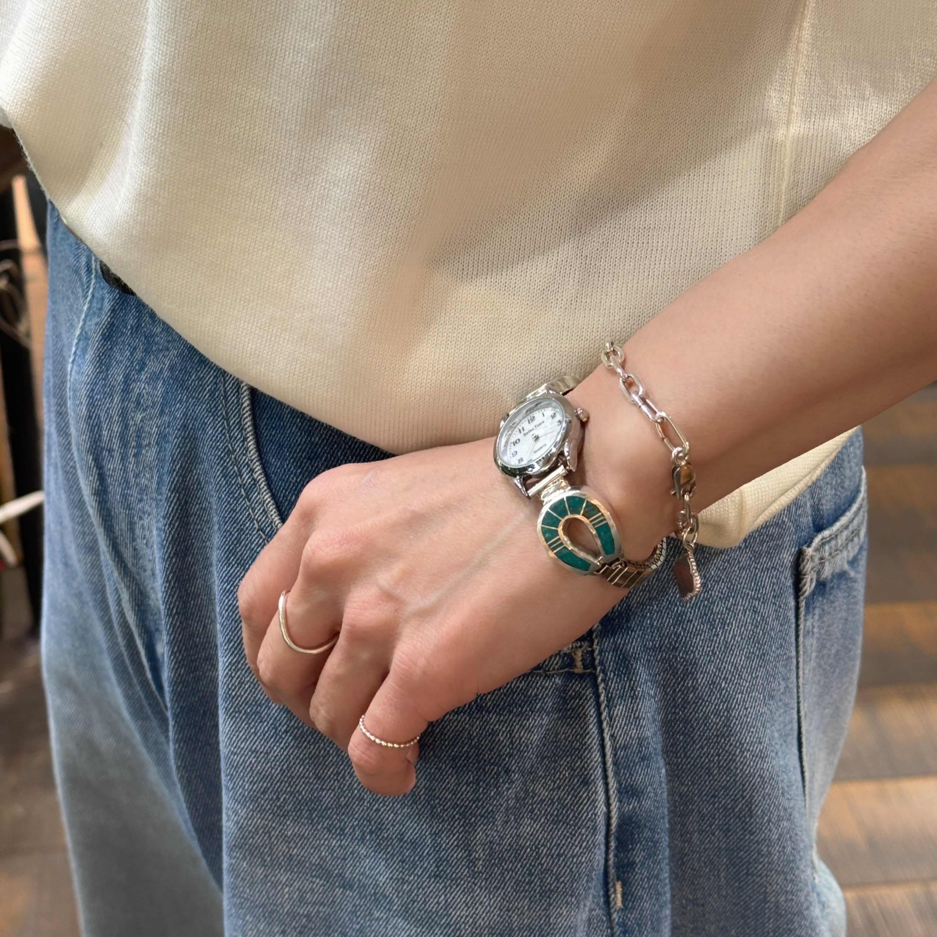 Indian Jewelry》ウォッチ（時計）キングマン ターコイズ ホースシュー