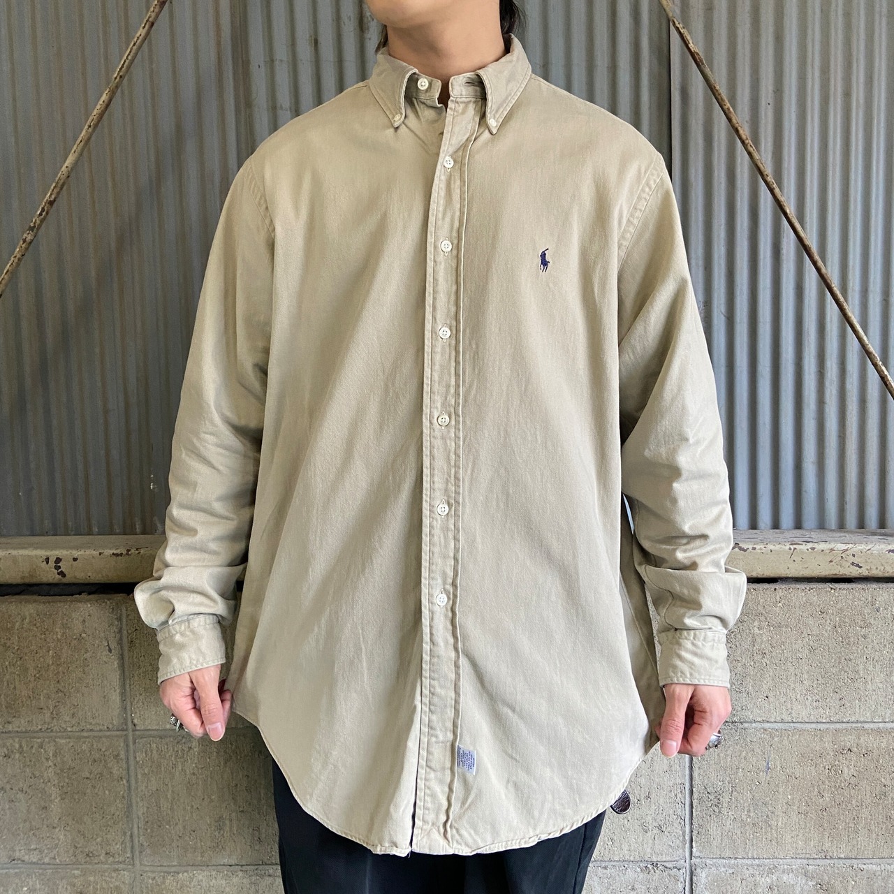 90年代 USA製 Ralph Lauren オールドラルフローレン コットンツイル 
