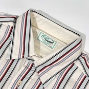 新品 未使用 タグ付き Crocodile クロコダイル ストライプ 長袖シャツ M/マルチ メンズ
