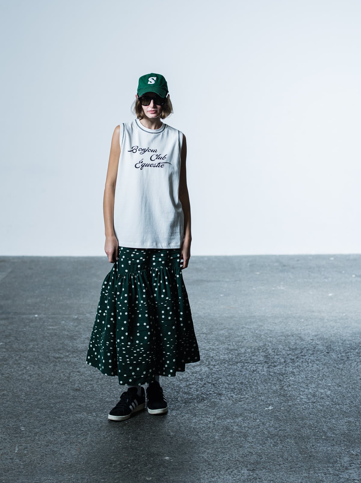 Polka dots Tuck Skirt | RELEVE