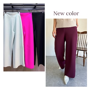 COLOR WIDE PANTS -4color-