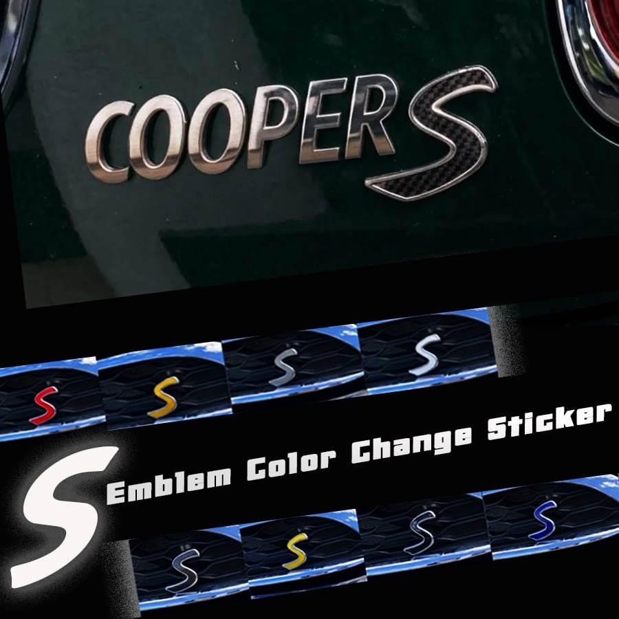 MINI Sエンブレム カラーチェンジステッカー 【COOPER S】DK5 | ミニ