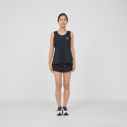 Ladys Logo Tank top (black / pink print)