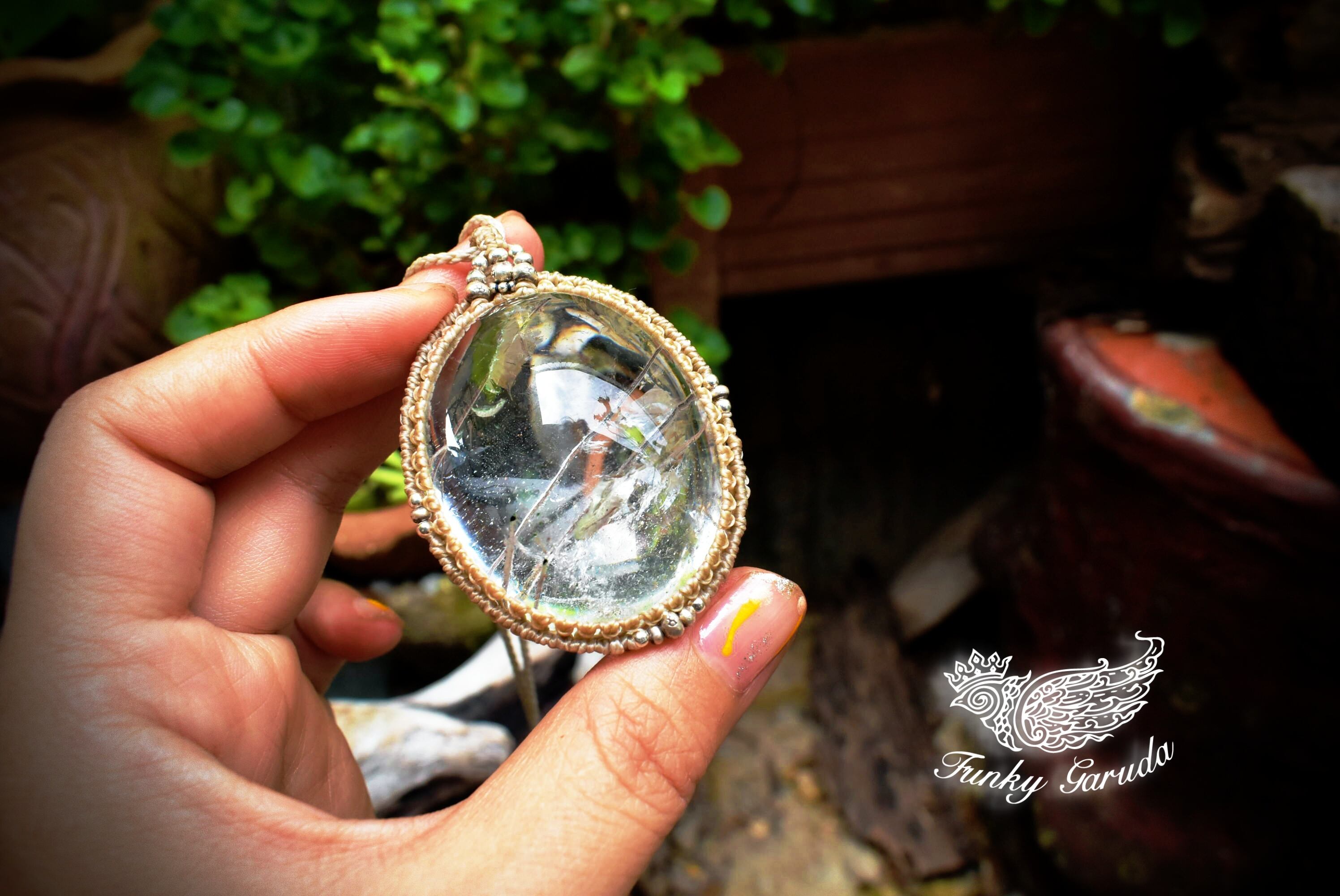 大粒★プラチナルチルインクォーツ garm107