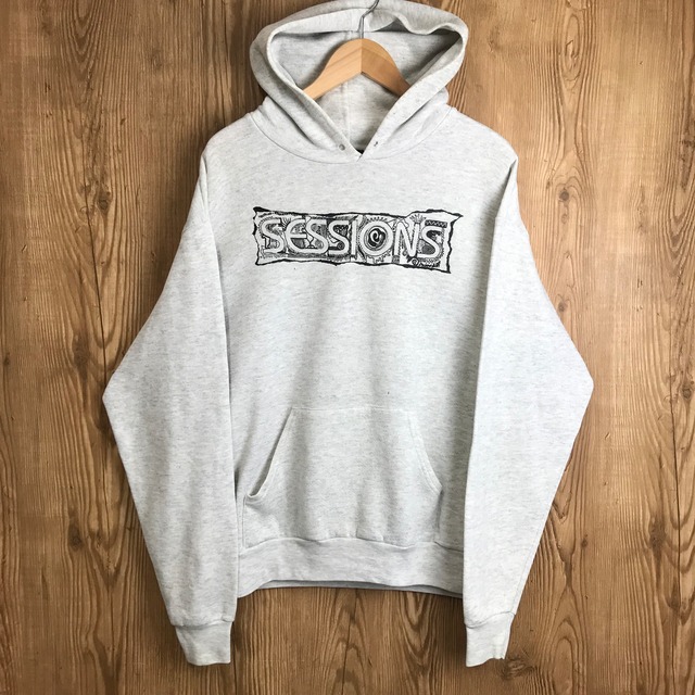 90s SESSIONS 両面プリント スウェット パーカー フーディー スエット 