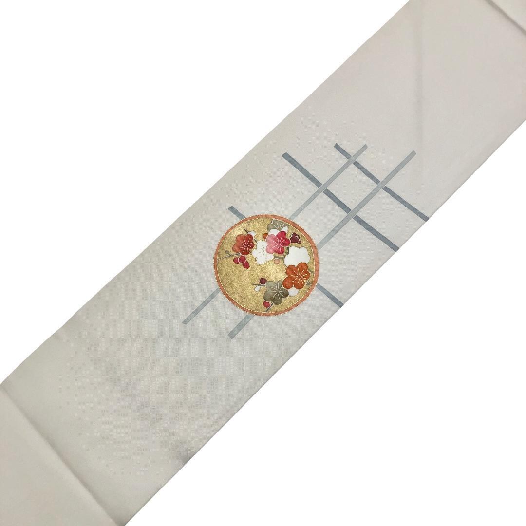 名古屋帯 花模様 松の木 黄唐茶色 PO-3036 洛風林 九寸織名古帯（花樹双鳳凰文/焦茶色）洛風林『着物・呉服