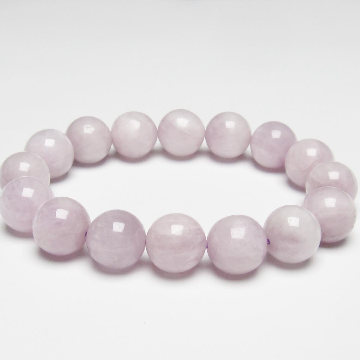 クンツァイト ブレスレット 13mm ミルキークンツァイト 一点物 おまかせ便 111-19671