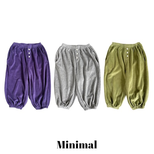 MINIMAL［取寄］velor button jogger pants 26autumn