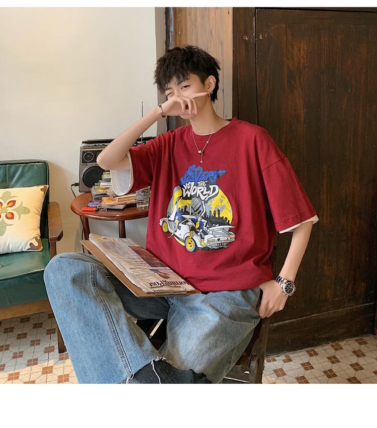 全3色 Tシャツ カットソー プリント カジュアル シンプル