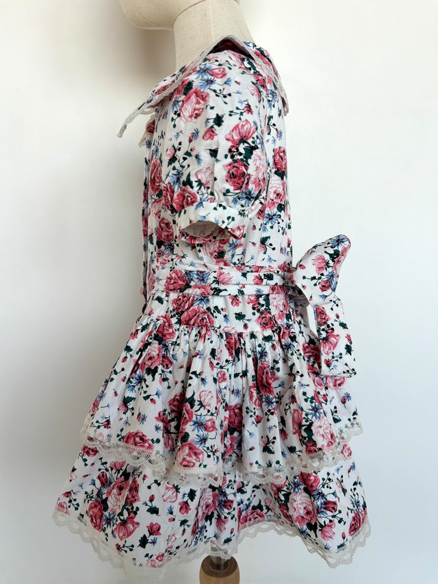 【3T相当・vintage 】フローラルフリルdress