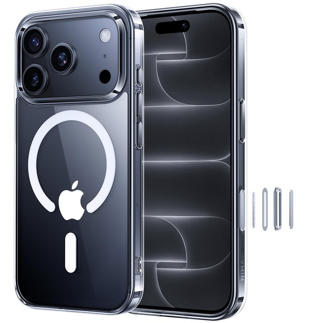 NIMASO iPhone 18 Pro/17 Pro 用ケース MagSafe対応 クリア 黄変防止 アイフォン 18 Pro 6.3インチ対応