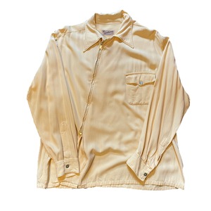 50's ZIP UP RAYON SHIRT