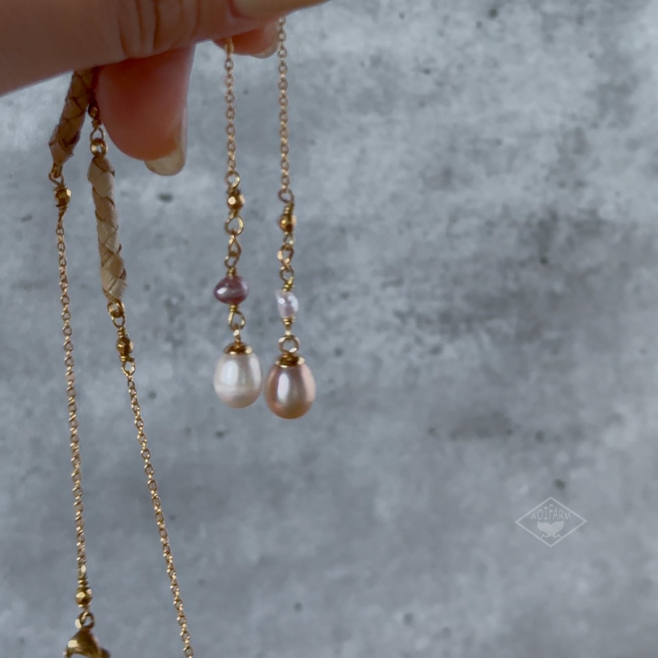 Zeroブレスレットアダン×淡水パール white