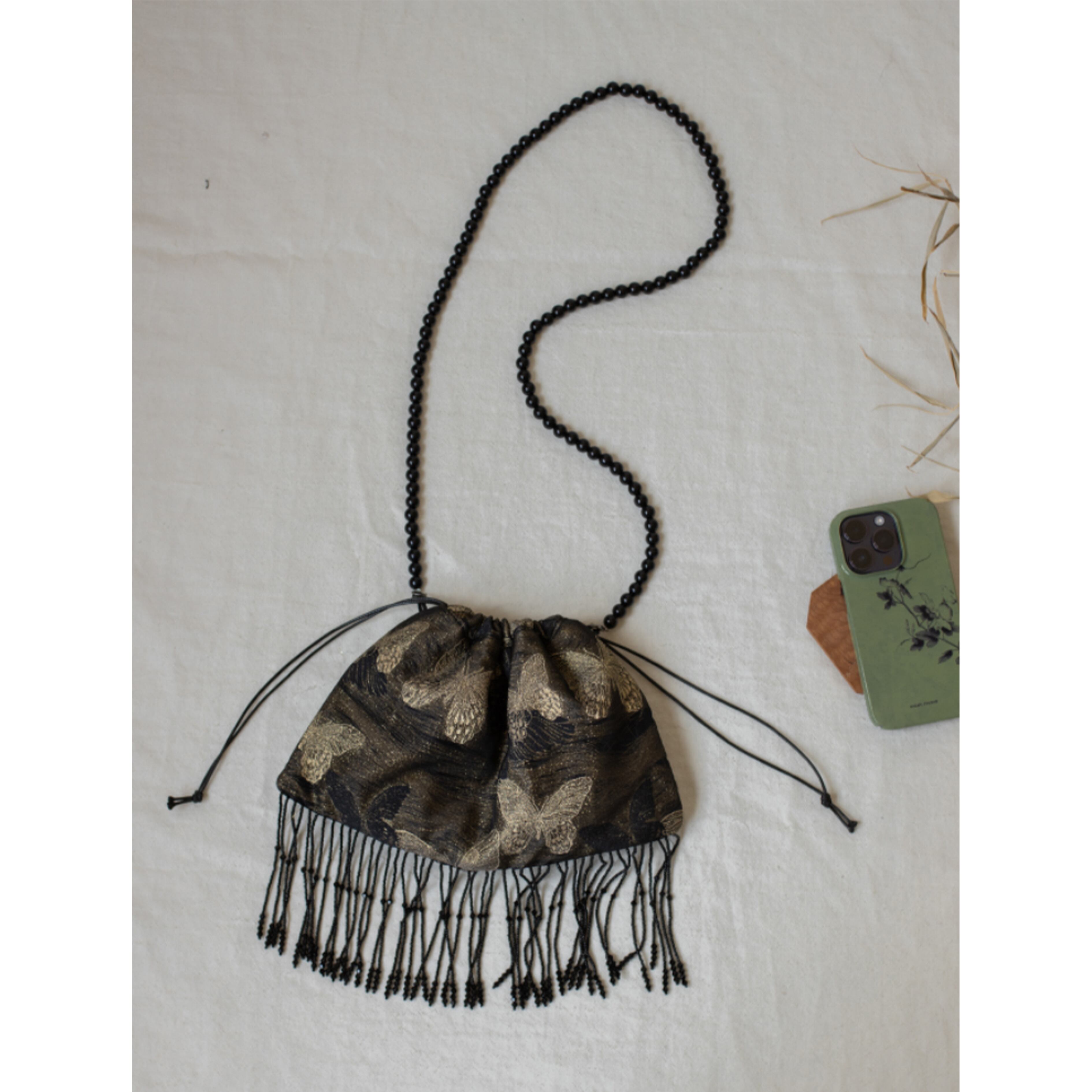 kkレトロな金色の蝶ショルダーバッグ