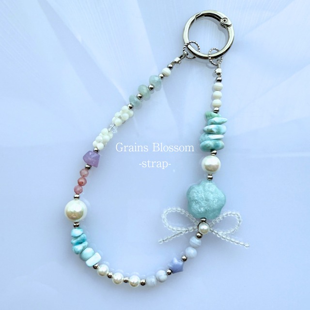 Aquamarine Grains Blossom-strap