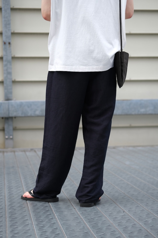 Utah/"Giorgio Sant'Angelo" 3-tuck linen trousers