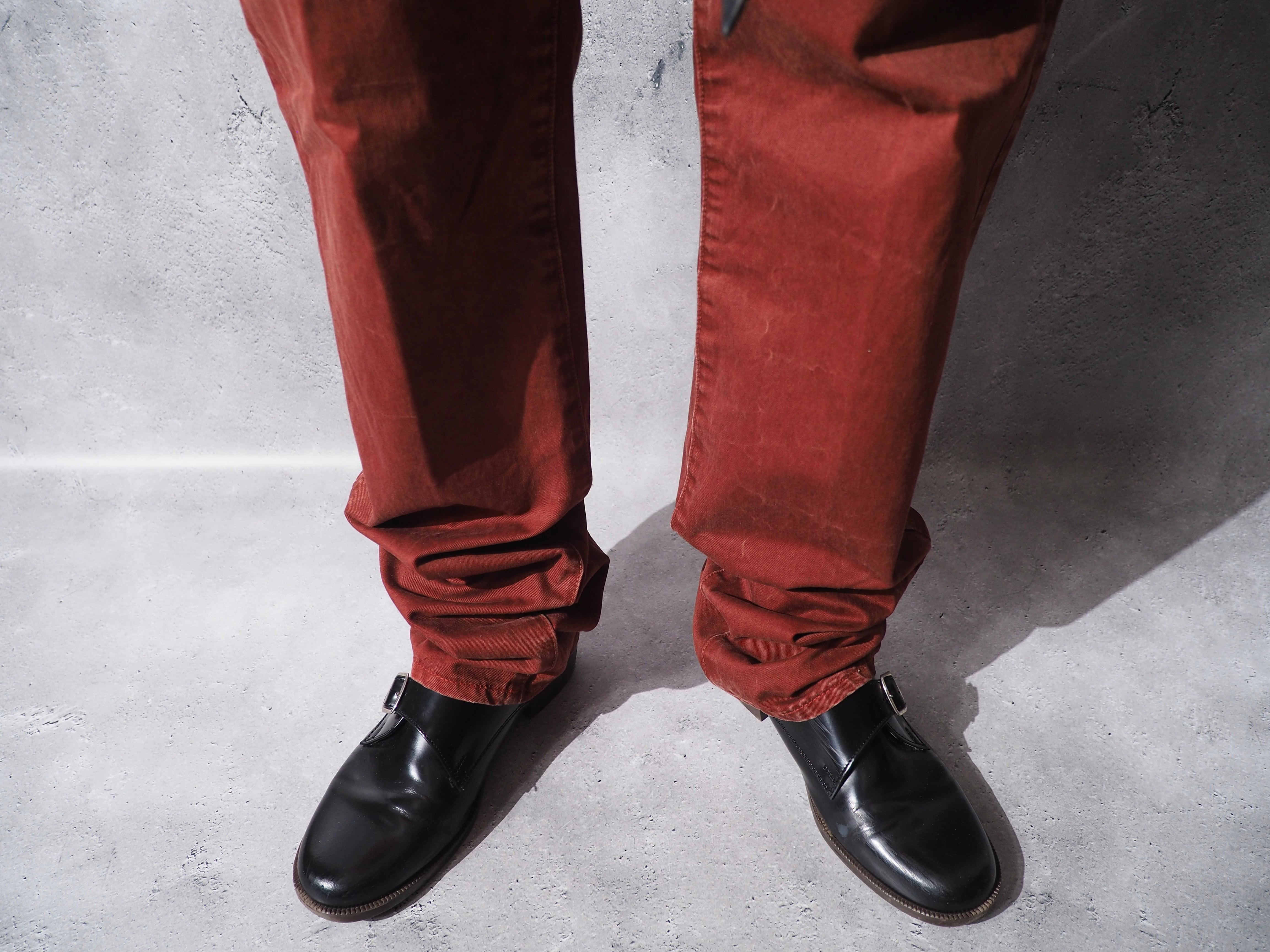 2000s ” G-STAR RAW ” Deep reddish brown dyeing cotton straight pants