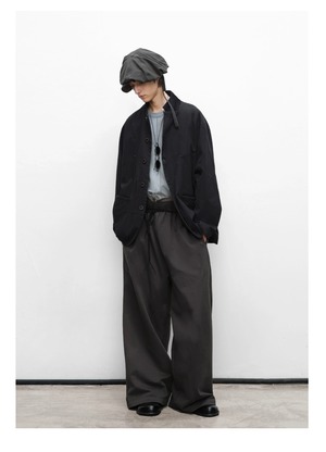 DECESOLO 25AW ウォッシュルーズパッチワークビッグポケットジャケット