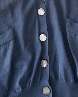 HERMÈS　SHAWL COLLAR COTTON VEST