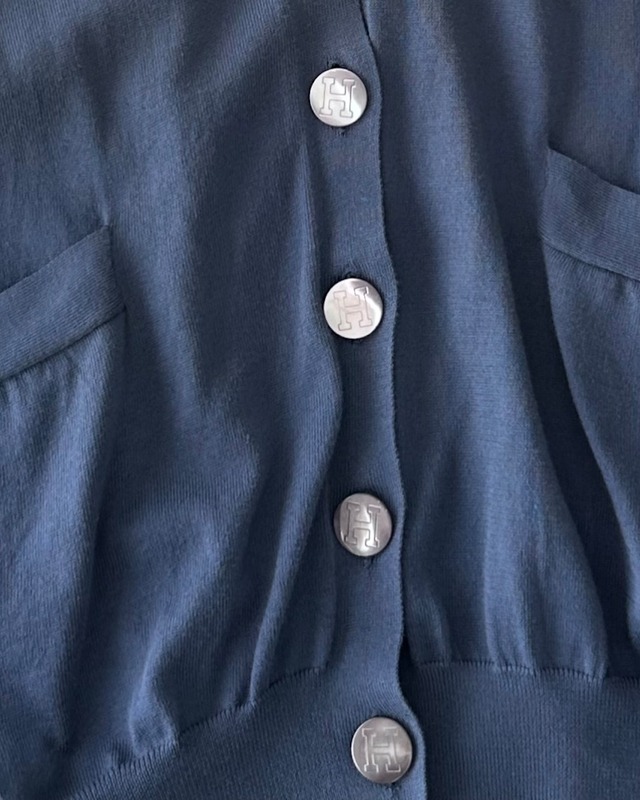 HERMÈS　SHAWL COLLAR COTTON VEST