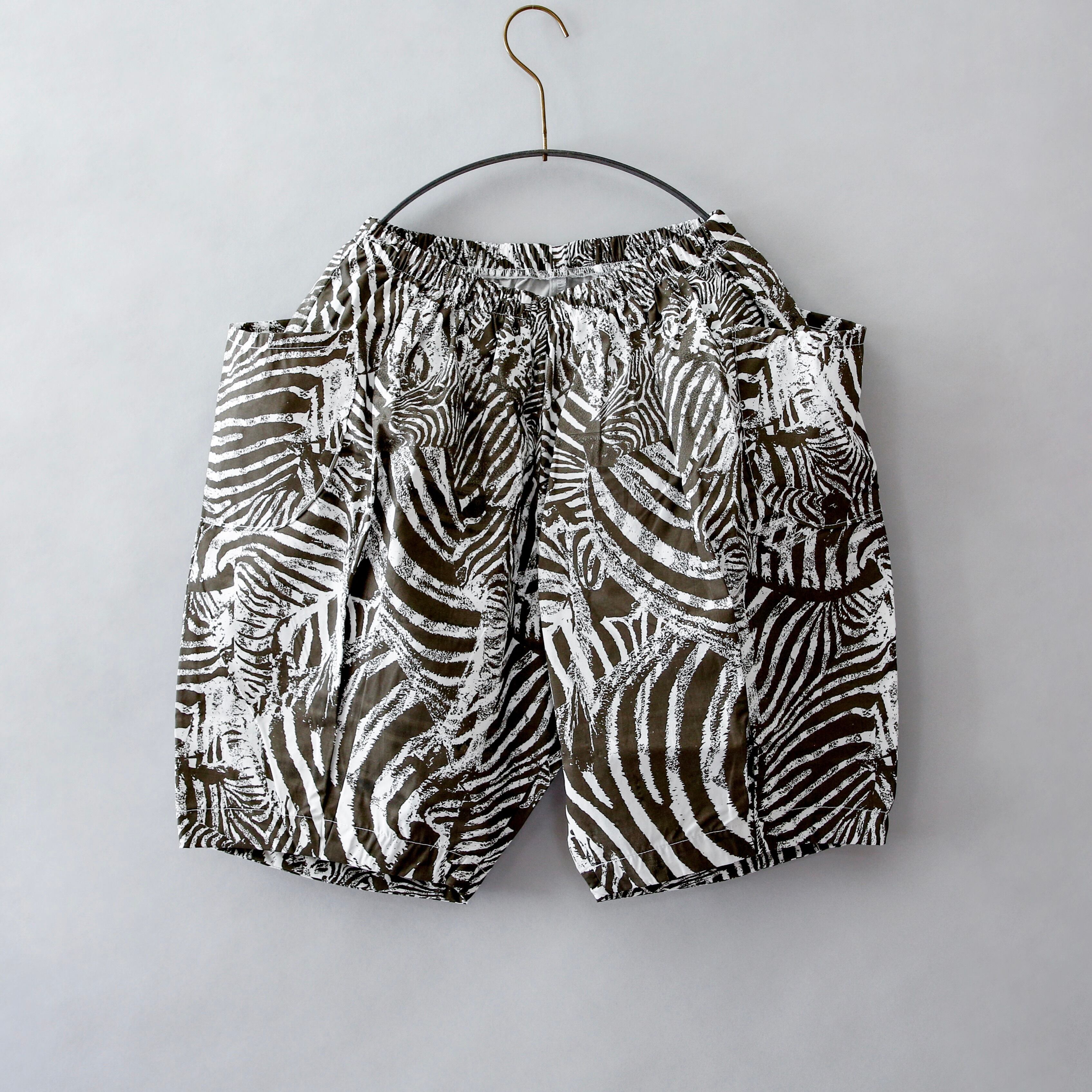 《michirico 2023SS》Real zebra TEX half pants / off white / S・M