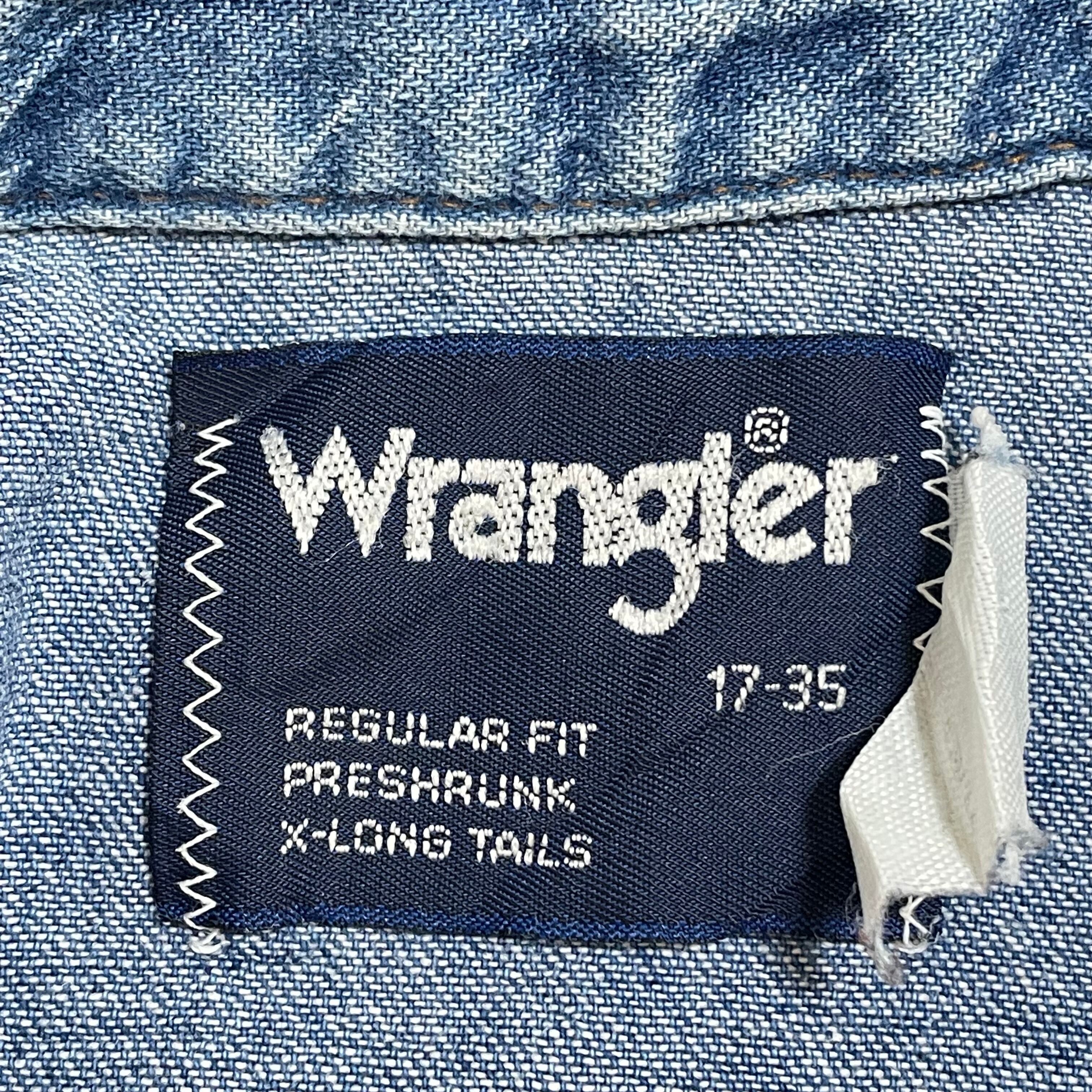 【Wrangler】ウエスタンデニムシャツ XL ビッグシルエット 濃紺