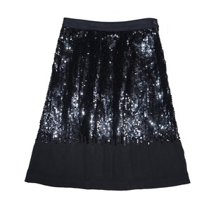 00's   tricot comme des garcoins   sequin/ back denim skirt